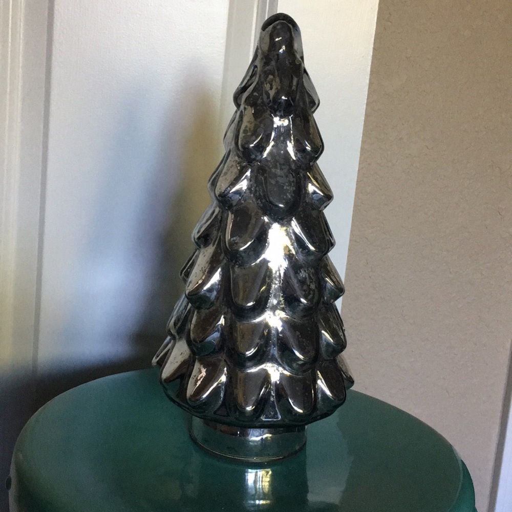 Silver mercury glass Christmas tree